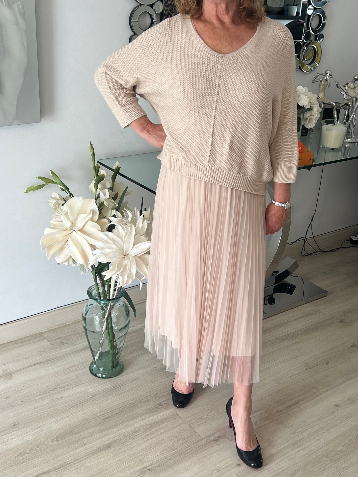 Tulle Skirt Dress with Jumper