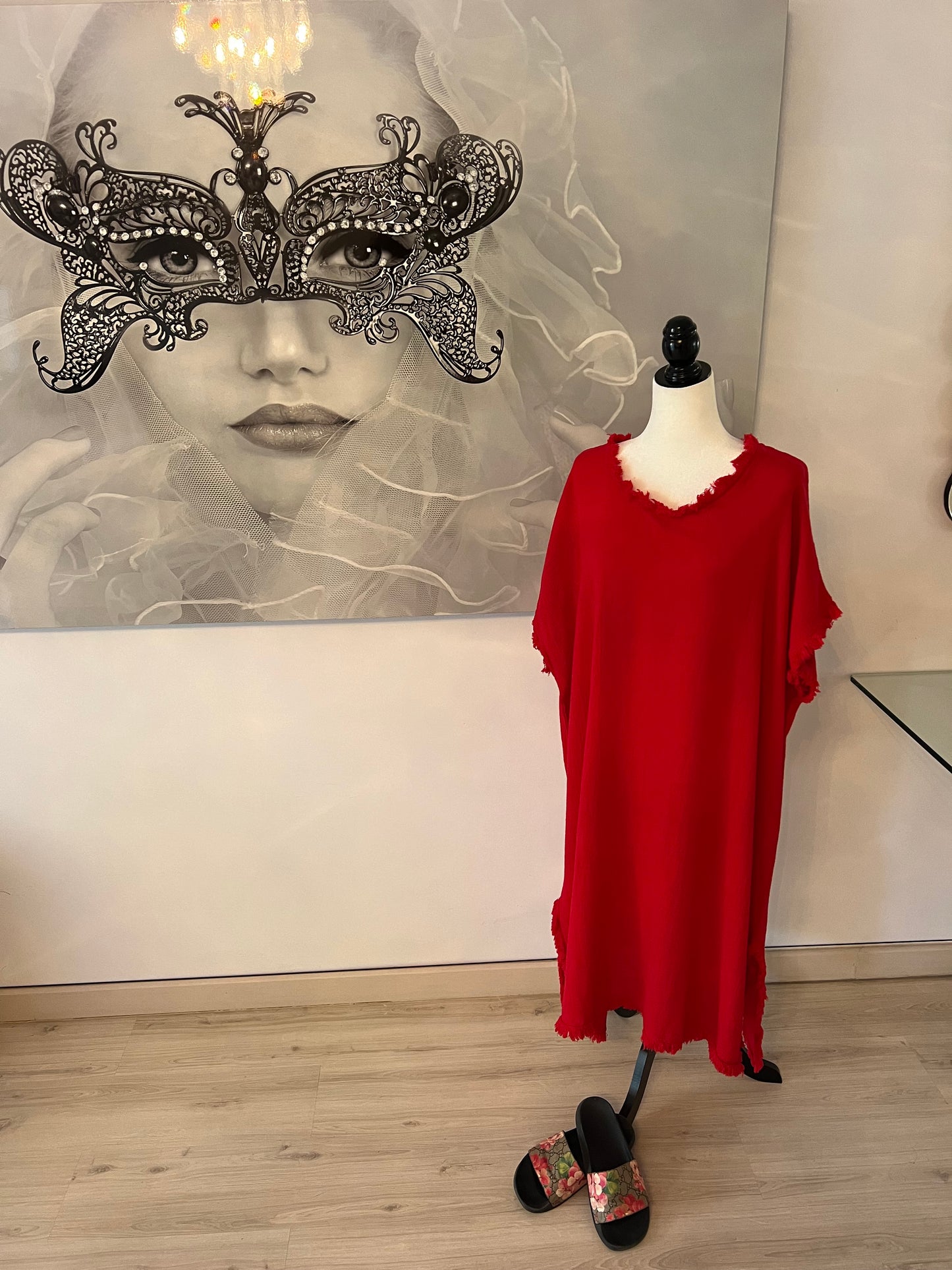 Light and Airy Linen/Cotton Kaftan Style Dress