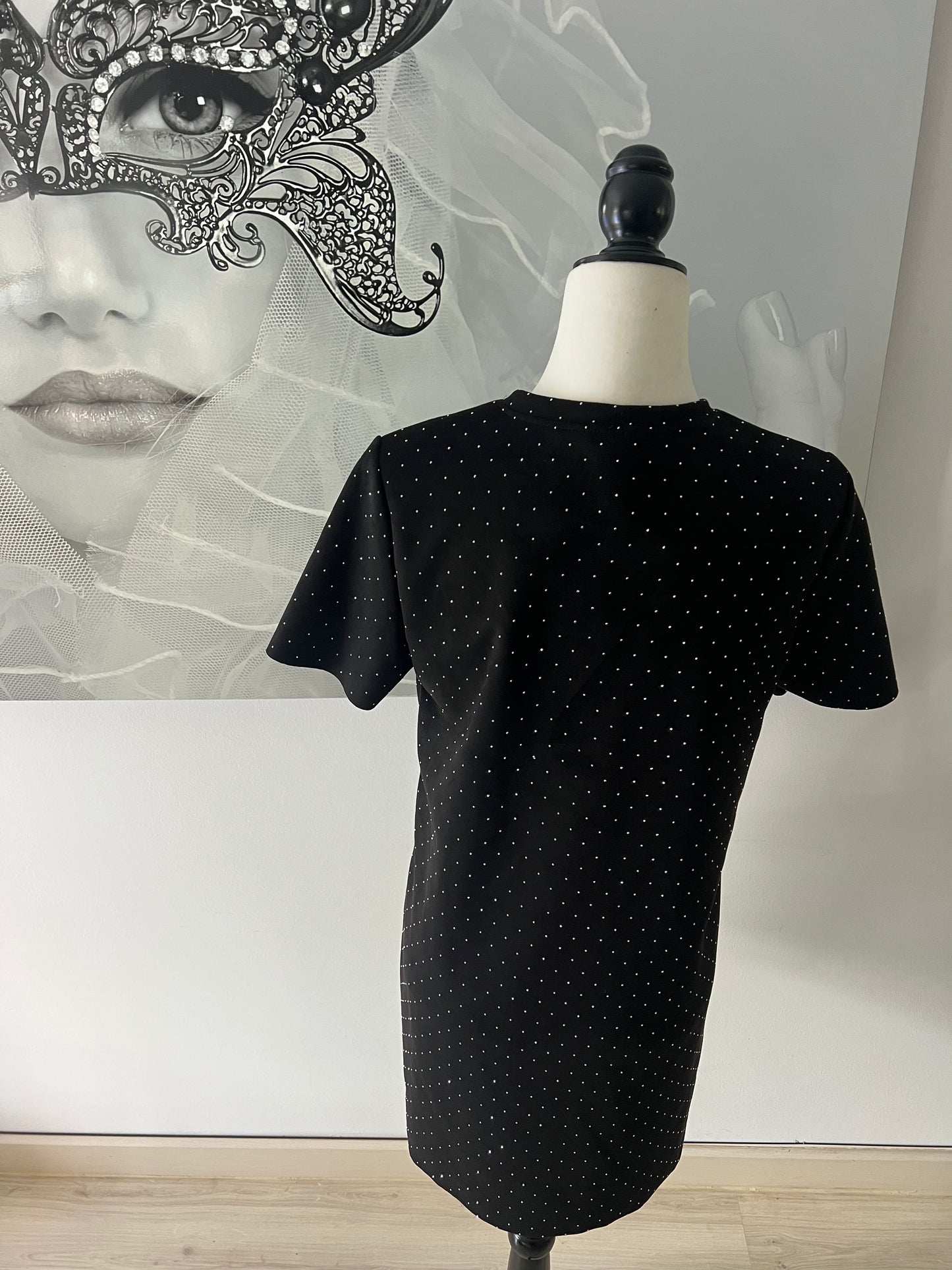 Black Dress with Silver Stud  Detail