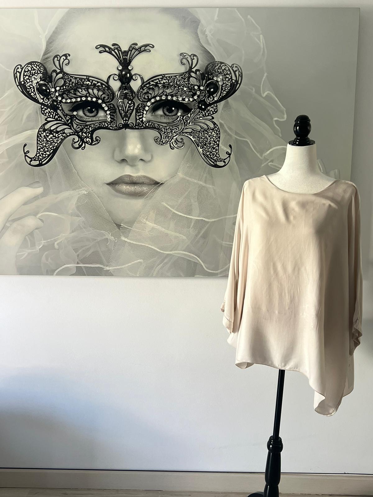 Bat Wing Cotton Silk T-Shirt