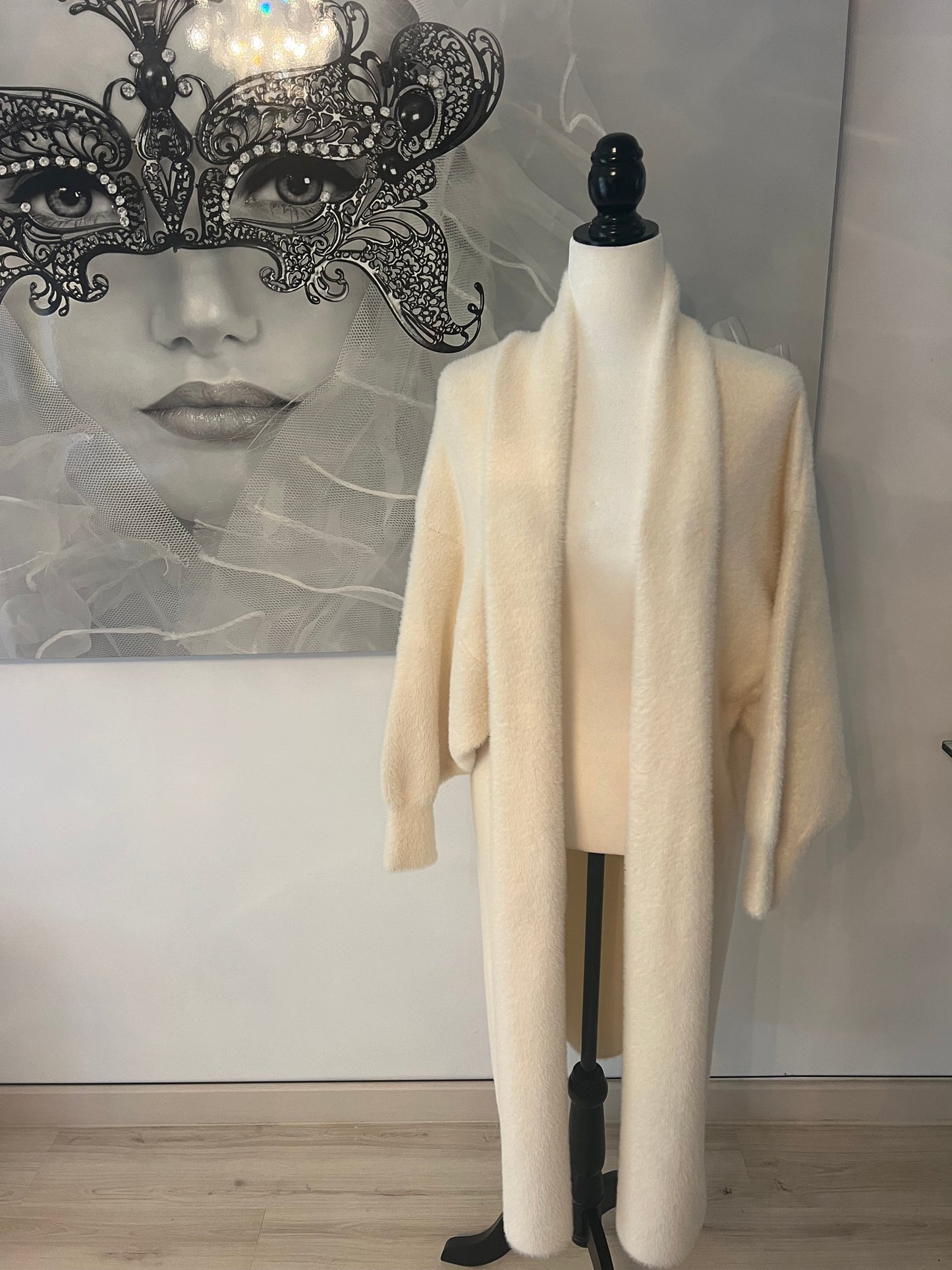 Cream Coat Cardigan