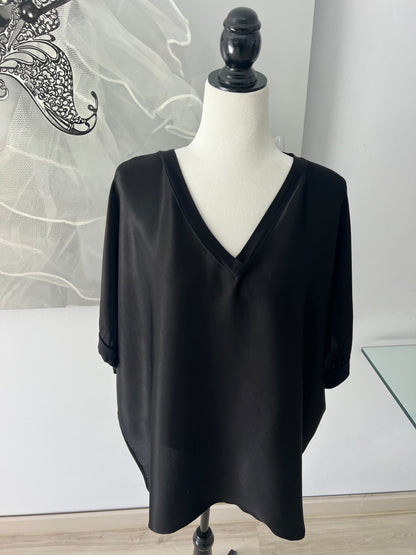 Silk V-neck T-shirt